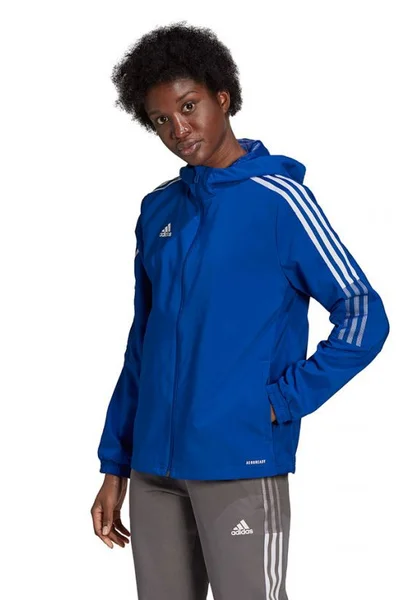 Modrá dámská bunda Adidas Tiro 21 Windbreaker W GP4973