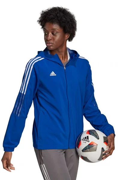 Modrá dámská bunda Adidas Tiro 21 Windbreaker W GP4973