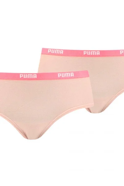 Broskvové dámské spodní kalhotky Puma Hipster 2P Pack W 907852 06