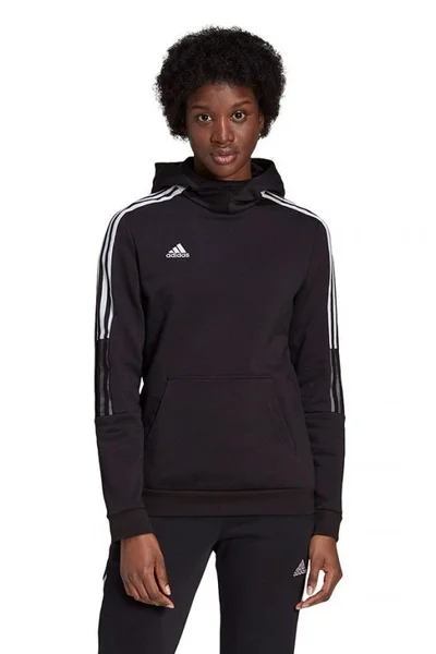 Černá dámská mikina Adidas Tiro 21 Sweat Hoody W GM7329