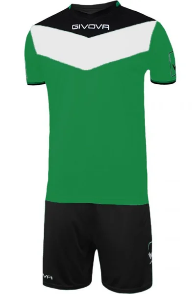 Černo-zelený dětský fotbalový set Givova Kit Campo Jr KITC53 1310