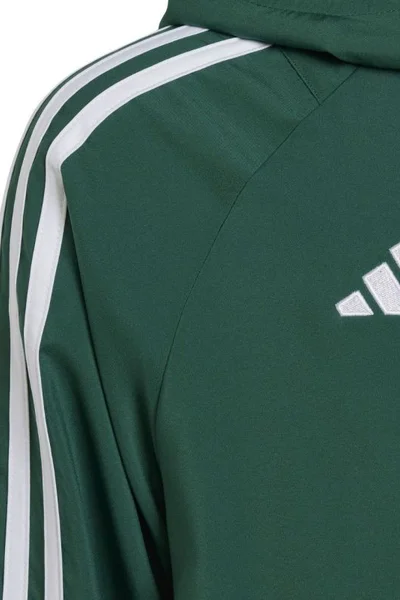 Zelená dětská bunda adidas Tiro s kapucí