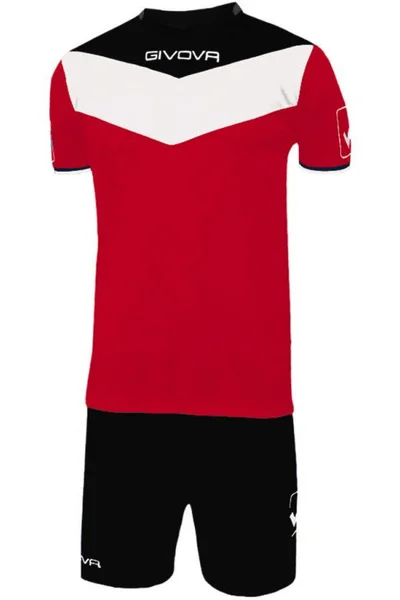 Červeno-černé dětské tričko Givova Kit Campo Jr KITC53 1012