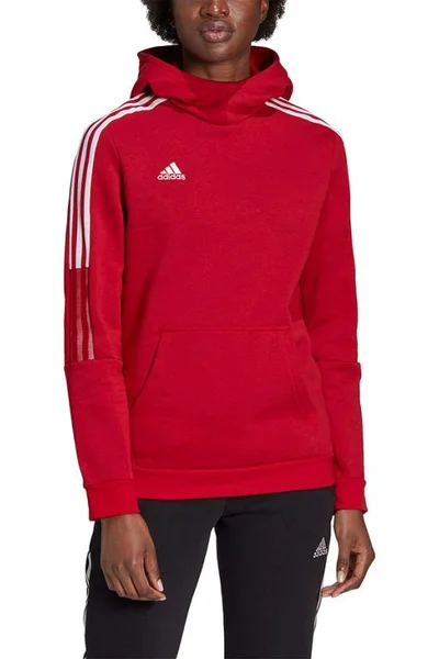 Červená dámská mikina Adidas Tiro 21 Sweat Hoody W GM7327