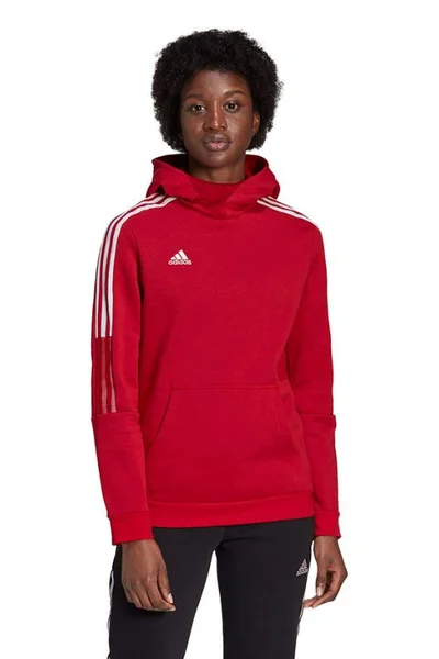 Červená dámská mikina Adidas Tiro 21 Sweat Hoody W GM7327