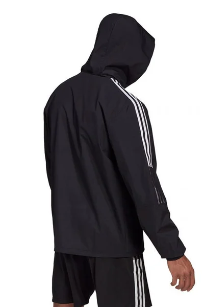 Černá pánská mikina s bílými detaily Adidas Tiro 21 Allweather