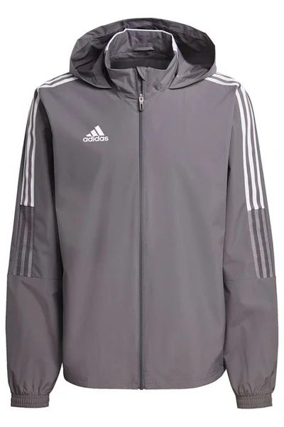 Šedá pánská mikina Adidas Tiro 21 Allweather M GM7389