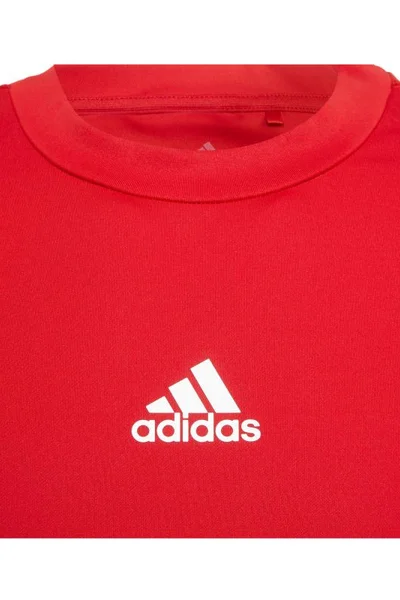 Červené dětské termo triko Adidas Techfit Compression Jr H23154