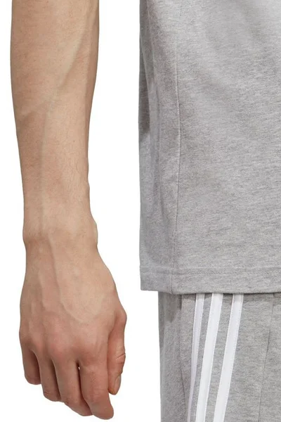 Adidas pánské šedé tričko Essentials s logem - krátký rukáv