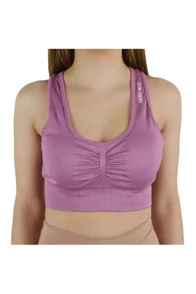 Tělová podprsenka GymHero Miami Cute Bra BASIC-MAUVE