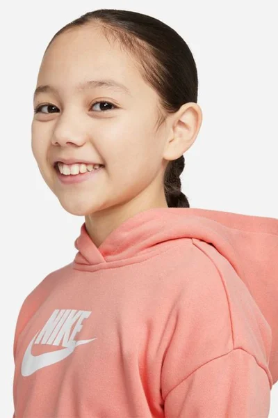 Růžová dívčí mikina Nike Sportswear Club Jr DC7210 824