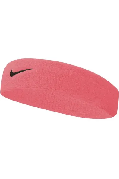 Růžová čelenka Nike Swoosh pro pohodlný trénink