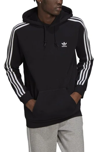 Černá pánská mikina Adidas 3-stripes M H06676