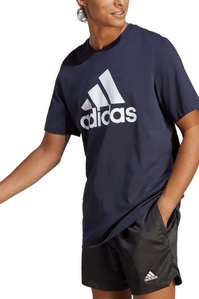 Adidas pánské bavlněné tričko Essentials 3-Stripes navy