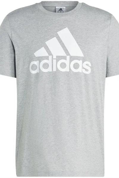 Adidas Pánské Tričko Essentials s 3 Pruhy - Šedé