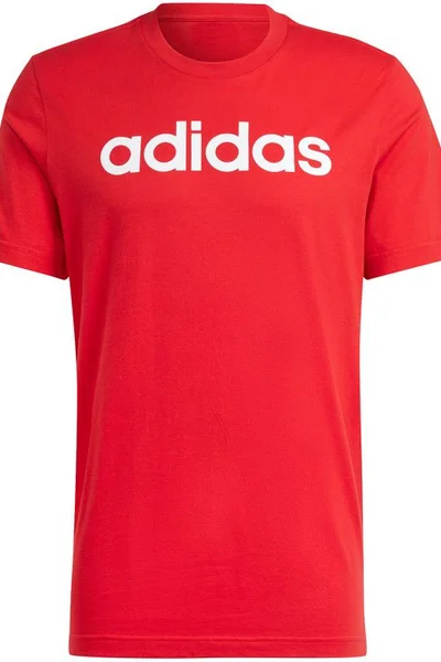 Tričko adidas Essentials s vyšívaným logem červené pánské