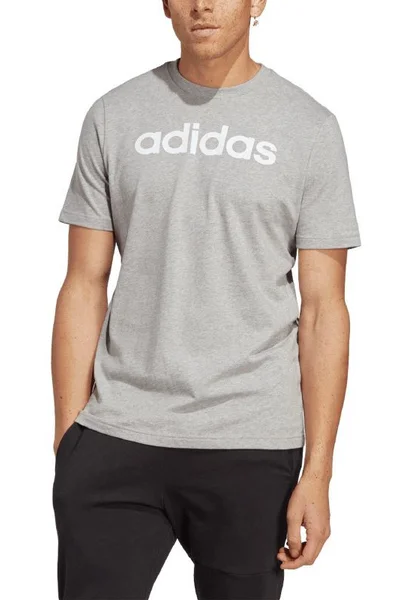 Adidas Pánské Triko Single Jersey Logo Tee Šedé