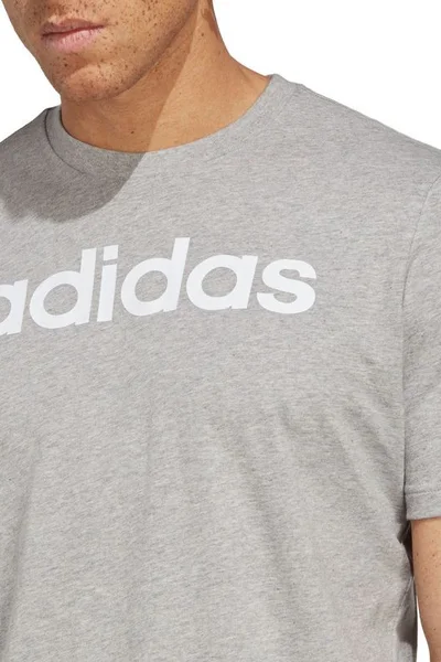 Adidas Pánské Triko Single Jersey Logo Tee Šedé