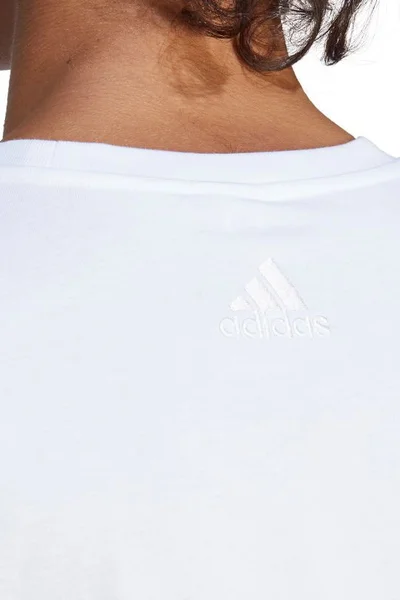 Adidas pánské bílé tričko s velkým logem Essentials