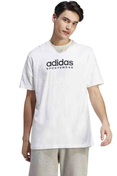 Adidas Pánské Tričko All SZN Graphic Tee M - bílá - volný střih