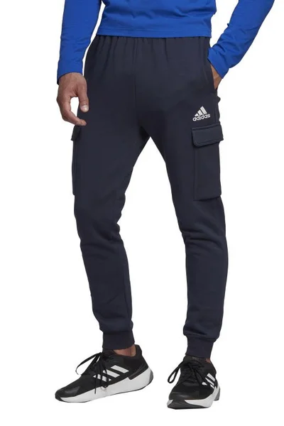 Adidas Essentials Fleece Regular Tapered Cargo kalhoty navy