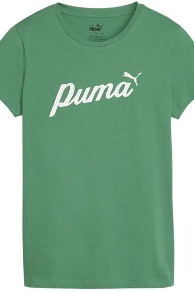 Puma ESS+ Script Dámské Zelené Tričko