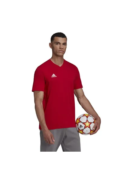 Červené pánské tričko Adidas T-shirt Entrada 22 Tee M HC0451