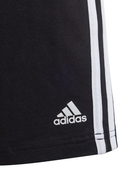 Šortky adidas Essentials 3-Stripes Knit Jr dětské černé