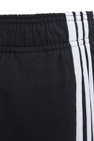 Šortky adidas Essentials 3-Stripes Knit Jr dětské černé