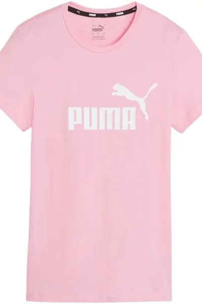 Puma Dámské Logo Tričko Bavlna Růžové