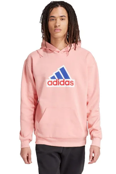 ADIDAS Pánská růžová mikina FI BOS s kapucí