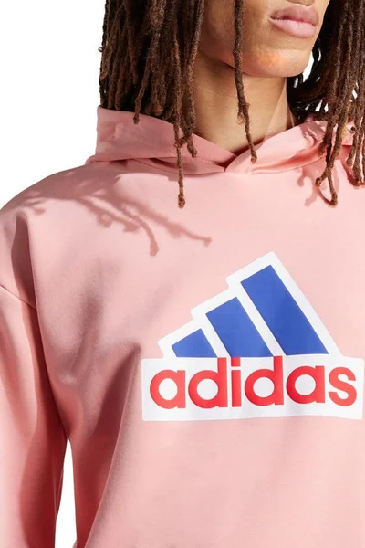 ADIDAS Pánská růžová mikina FI BOS s kapucí