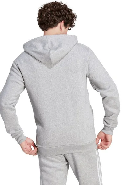 Adidas Pánská Fleece Mikina s Kapucí a Zipem 3 Pruhy