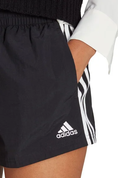 Šortky adidas Essentials s třemi pruhy - dámské - černé - recyklované