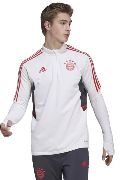 Pánská bílá tréninkové mikina FC Bayern  Adidas