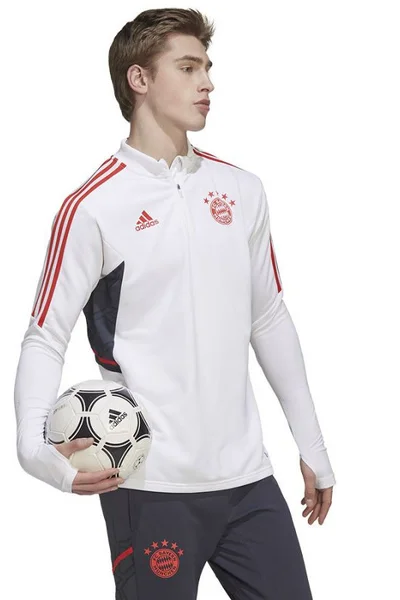 Pánská bílá tréninkové mikina FC Bayern  Adidas