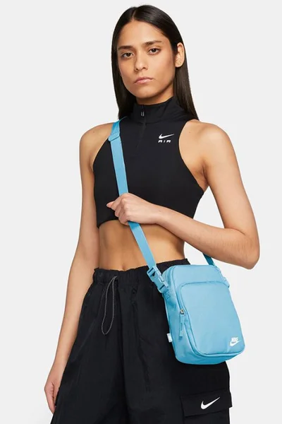 Crossbody taška Nike Heritage modrá s přihrádkami na zip