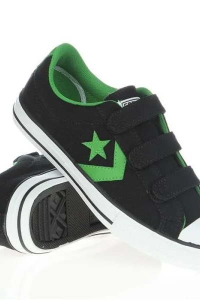 Černo-zelené dětské tenisky Converse Star Player EV3 Jr 642929C