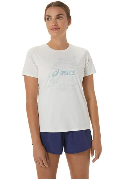 Tričko na běh Asics Nagino Graphic Run SS Top W - bílé