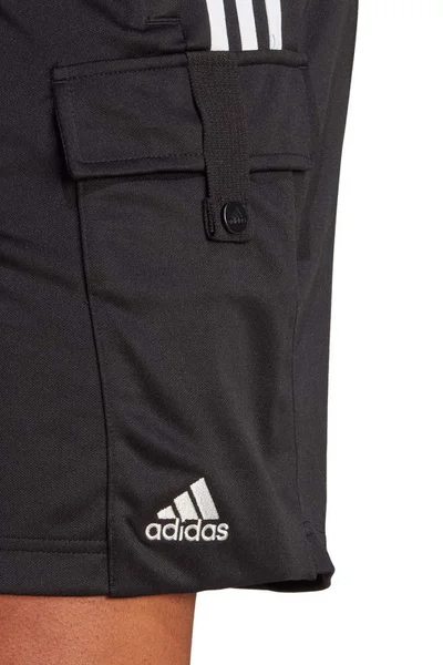 ADIDAS Recyklované černé fotbalové krátké kalhoty Cargo