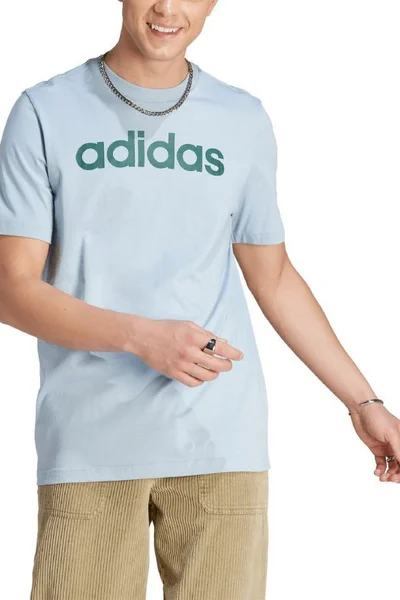 Modré pánské tričko adidas Essentials s logem