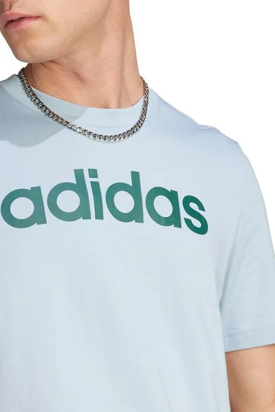 Modré pánské tričko adidas Essentials s logem