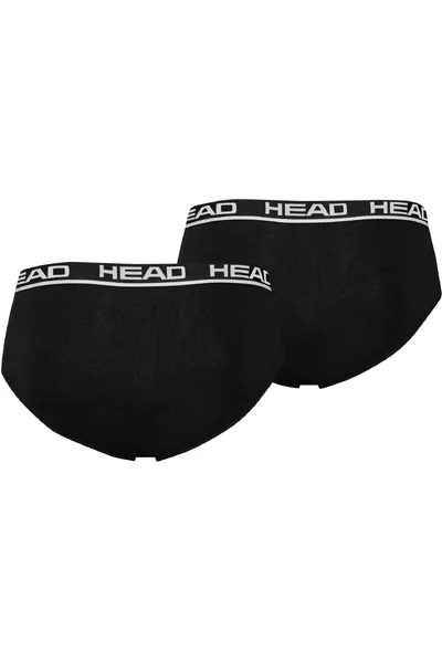 HEAD Pánské slipy 2ks - černé - komfortní a elastické