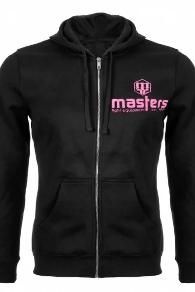 Sportovní dámská mikina Basic Fit s kapucí zip Masters černá