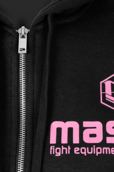 Sportovní dámská mikina Basic Fit s kapucí zip Masters černá