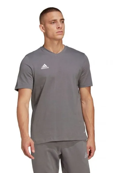 Šedé pánské tričko Adidas Entrada 22 Tee M HC0449