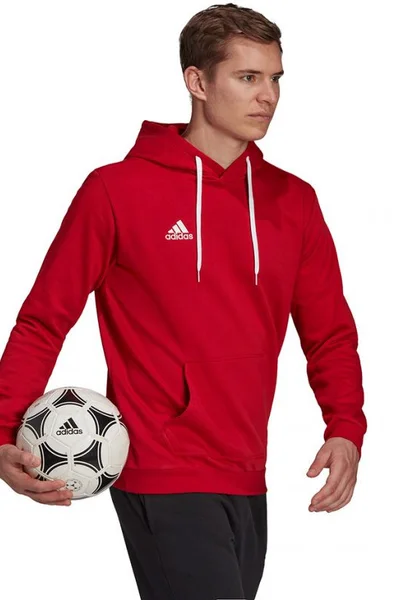 Červená pánská mikina Adidas Entrada 22 Hoody M H57514