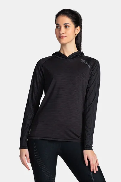Černé dámské funkční triko s kapucí - Kilpi AILEEN-W