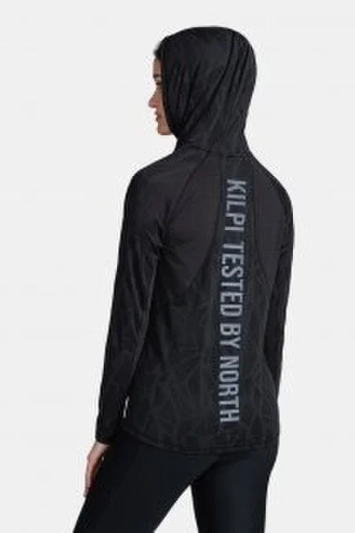 Černé dámské funkční triko s kapucí - Kilpi AILEEN-W