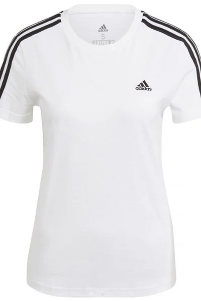 Bílé dámské tričko Adidas Essentials Slim W GL0783